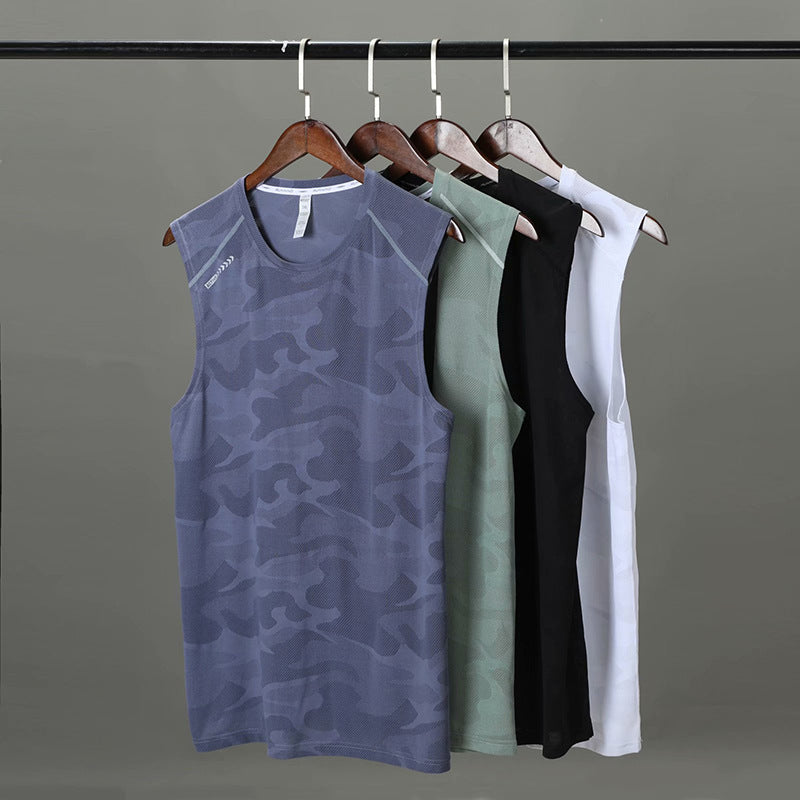 Men's camouflage sports casual vest quick-drying fitness training