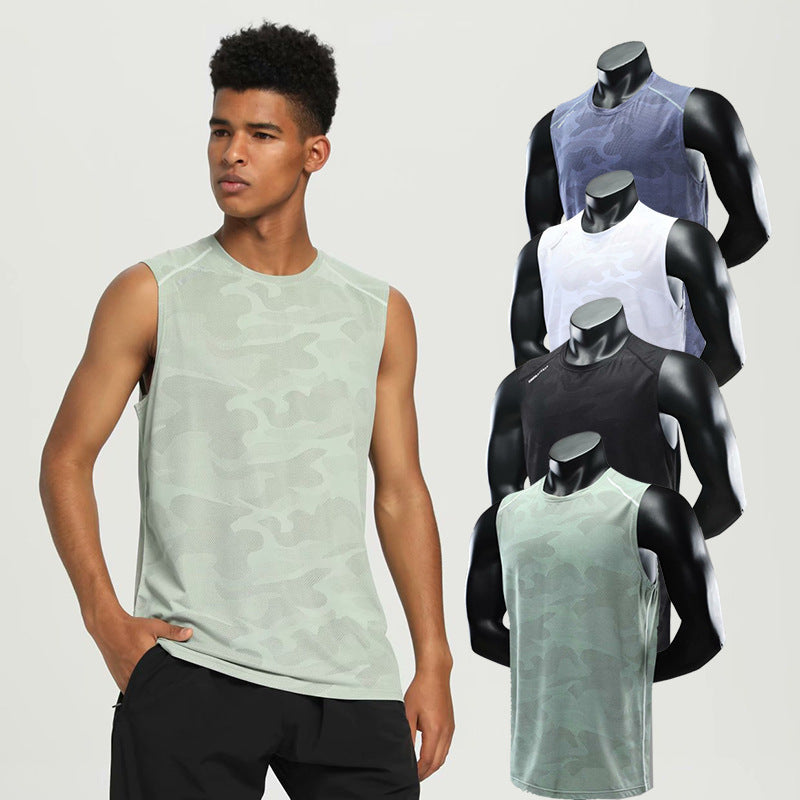 Men's camouflage sports casual vest quick-drying fitness training