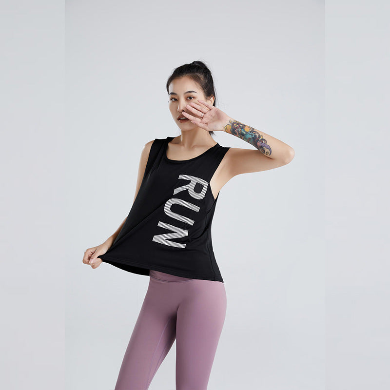 Sports blouse, quick-drying female vest sleeveless