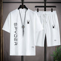 Men's Korean Style Set Casual Sports T-shirt and Shorts Set