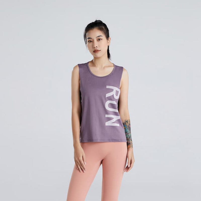 Sports blouse, quick-drying female vest sleeveless