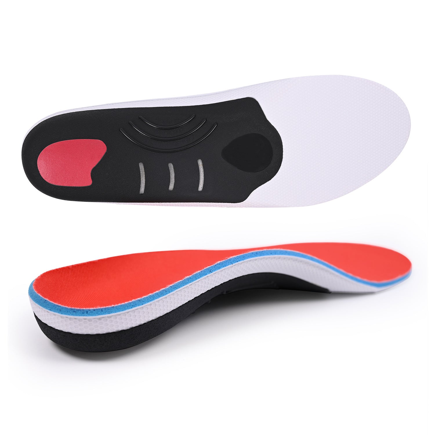 Heavy Duty Support Pain Relief Orthotics - 220+ lbs Plantar Fasciitis High Arch Support Insoles for Men Women, Flat Feet Orthotic Insert, Work Boot Shoe Insole, Absorb Shock with Every Step