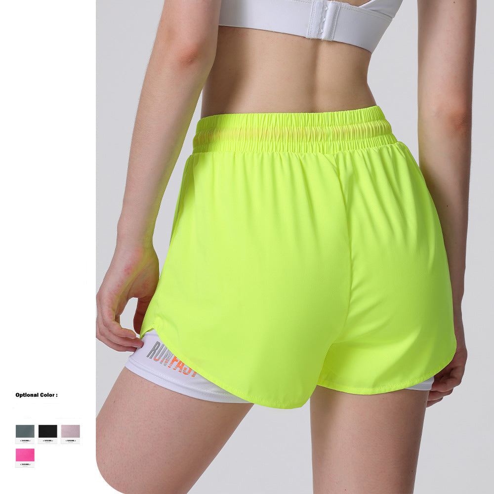 Women's summer hot pants, anti-exposure, quick-drying, breathable fake two-piece