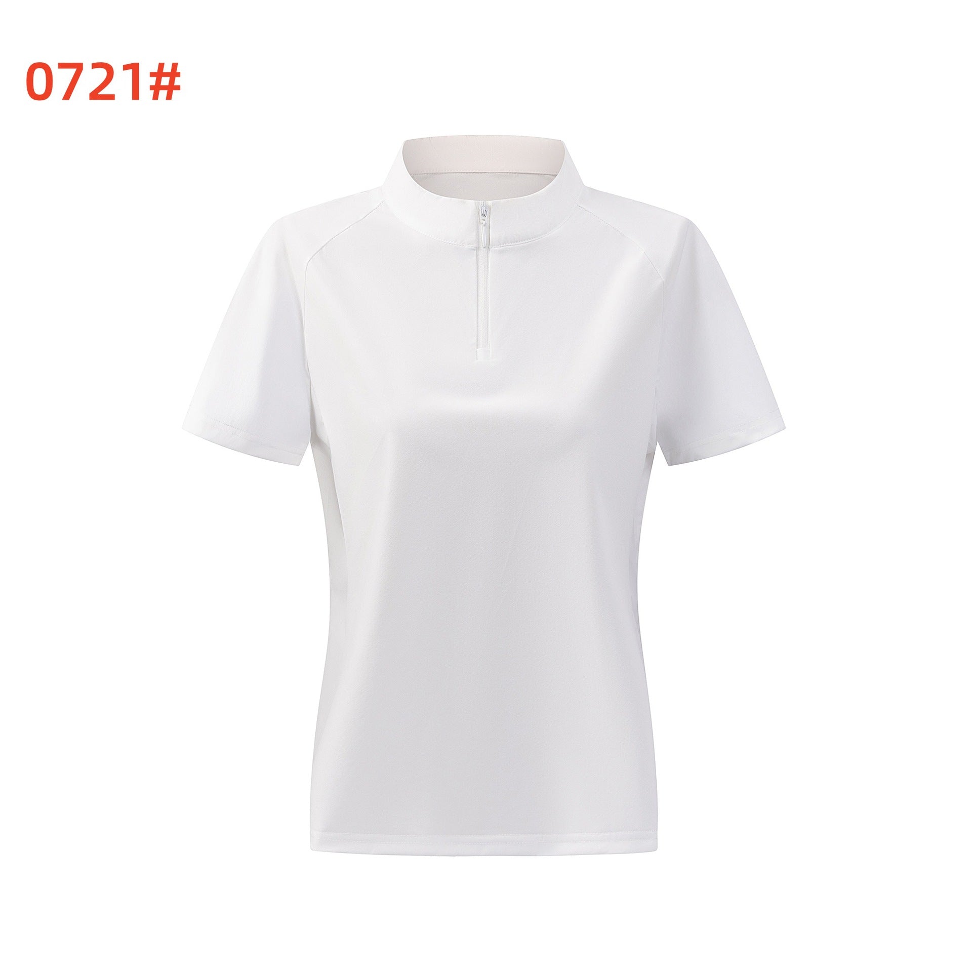 Half-zip men's and women's apparel, stand-up collar sports jersey, UV-protective T-shirt