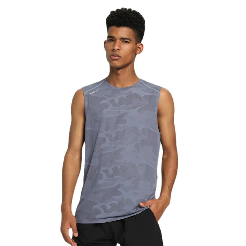 Men's camouflage sports casual vest quick-drying fitness training