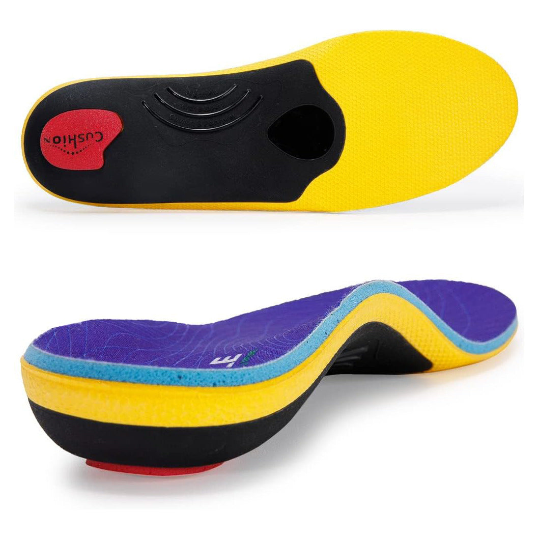Heavy Duty Support Pain Relief Orthotics - 220+ lbs Plantar Fasciitis High Arch Support Insoles for Men Women, Flat Feet Orthotic Insert, Work Boot Shoe Insole, Absorb Shock with Every Step
