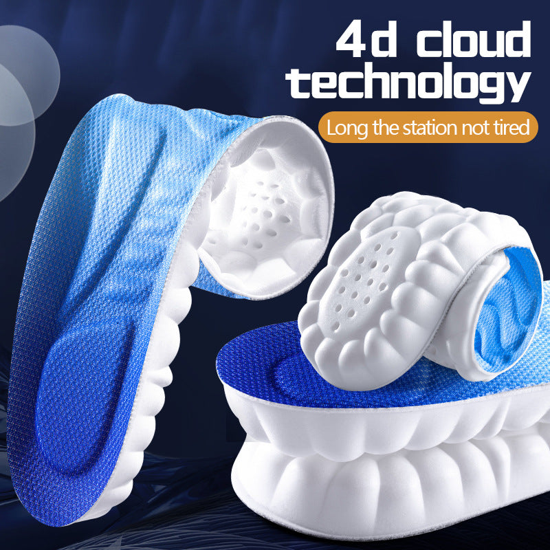 4D Cloud Sports Insoles - Shock-Absorbing, Anti-Fatigue, Relieve Foot Pain