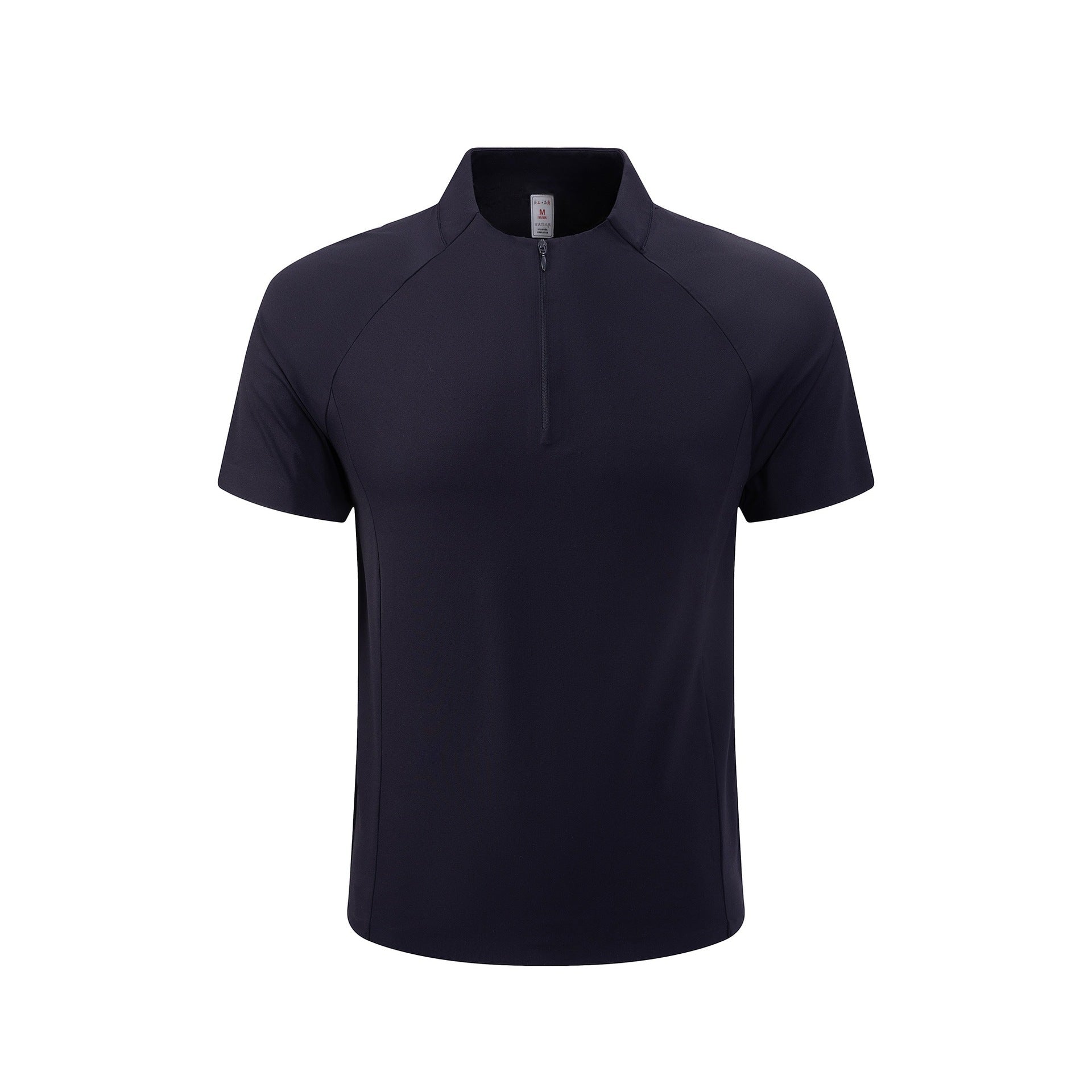 Half-zip men's and women's apparel, stand-up collar sports jersey, UV-protective T-shirt