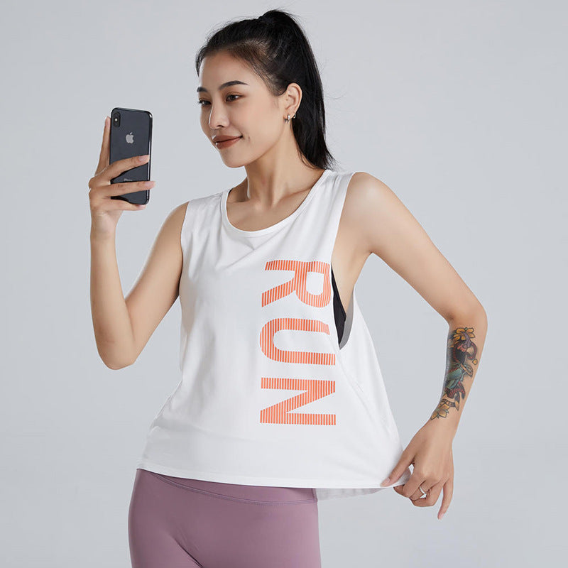 Sports blouse, quick-drying female vest sleeveless