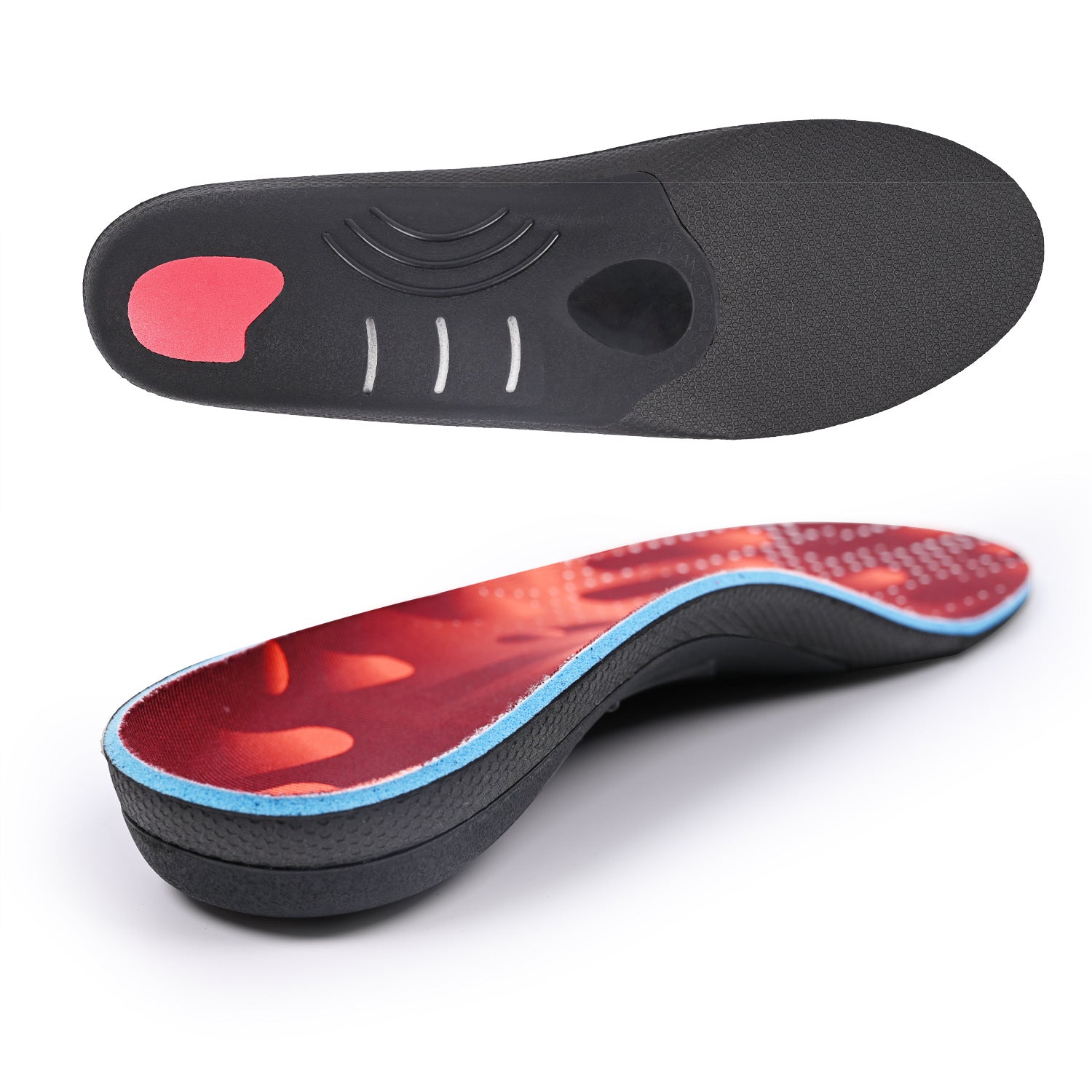 Heavy Duty Support Pain Relief Orthotics - 220+ lbs Plantar Fasciitis High Arch Support Insoles for Men Women, Flat Feet Orthotic Insert, Work Boot Shoe Insole, Absorb Shock with Every Step