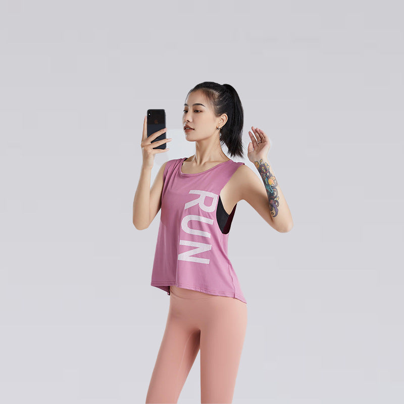 Sports blouse, quick-drying female vest sleeveless