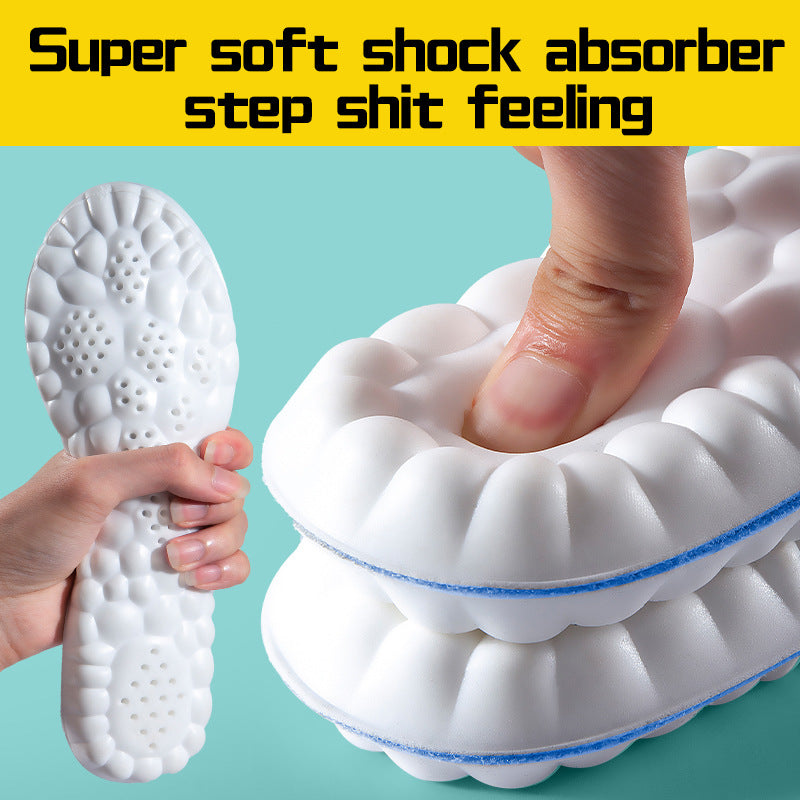 4D Cloud Sports Insoles - Shock-Absorbing, Anti-Fatigue, Relieve Foot Pain