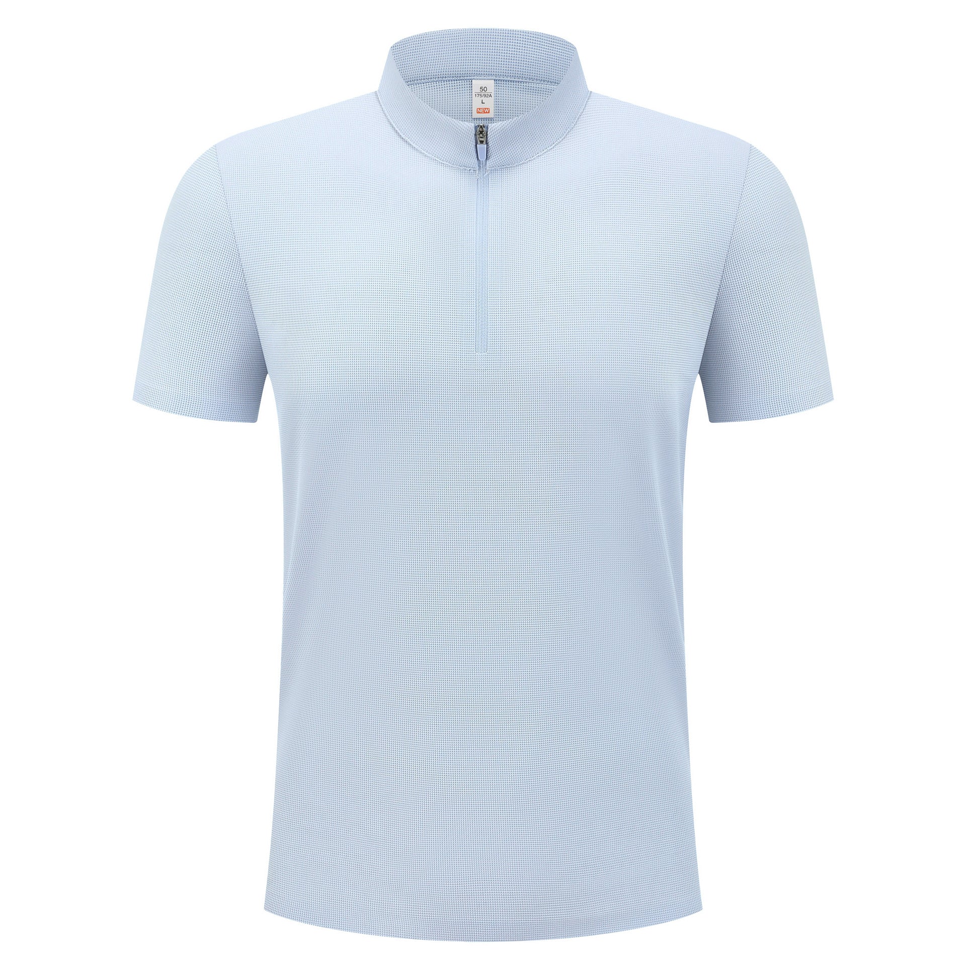 Half-zip men's and women's apparel, stand-up collar sports jersey, UV-protective T-shirt
