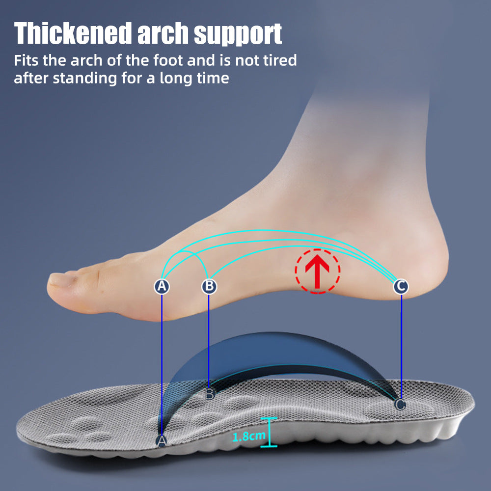 4D Cloud Sports Insoles - Shock-Absorbing, Anti-Fatigue, Relieve Foot Pain
