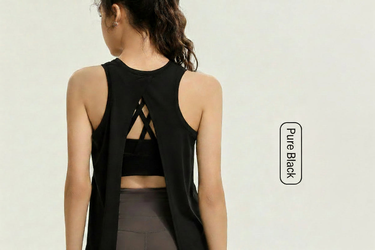 Stylish sports tops, loose quick-drying, sleeveless slit vests, casual blouses.