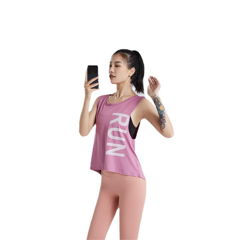 Sports blouse, quick-drying female vest sleeveless