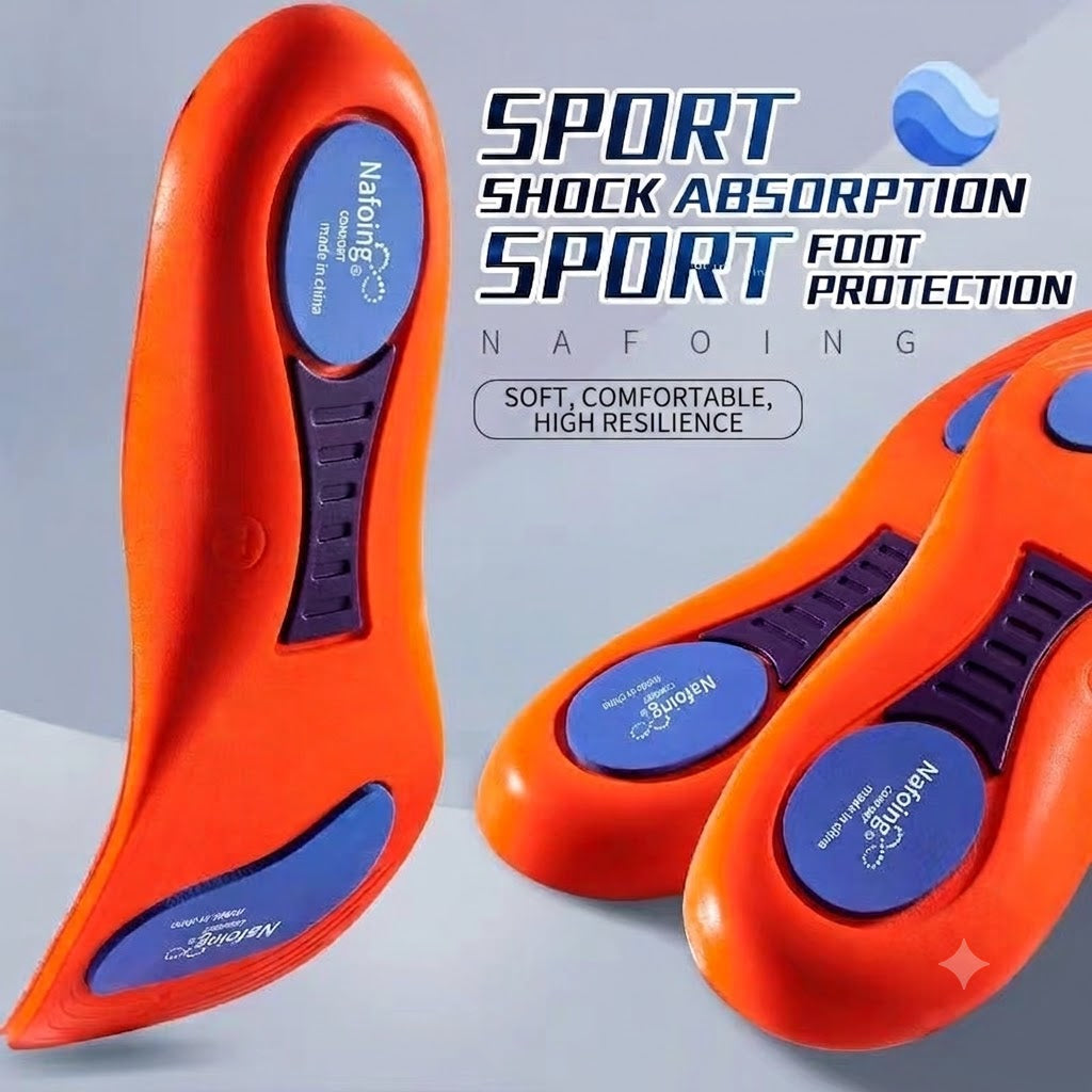 Sports insoles men's shock absorption, sweat absorption, deodorization and breathable poron thickened high elastic basketball cushioning aj1 summer super soft